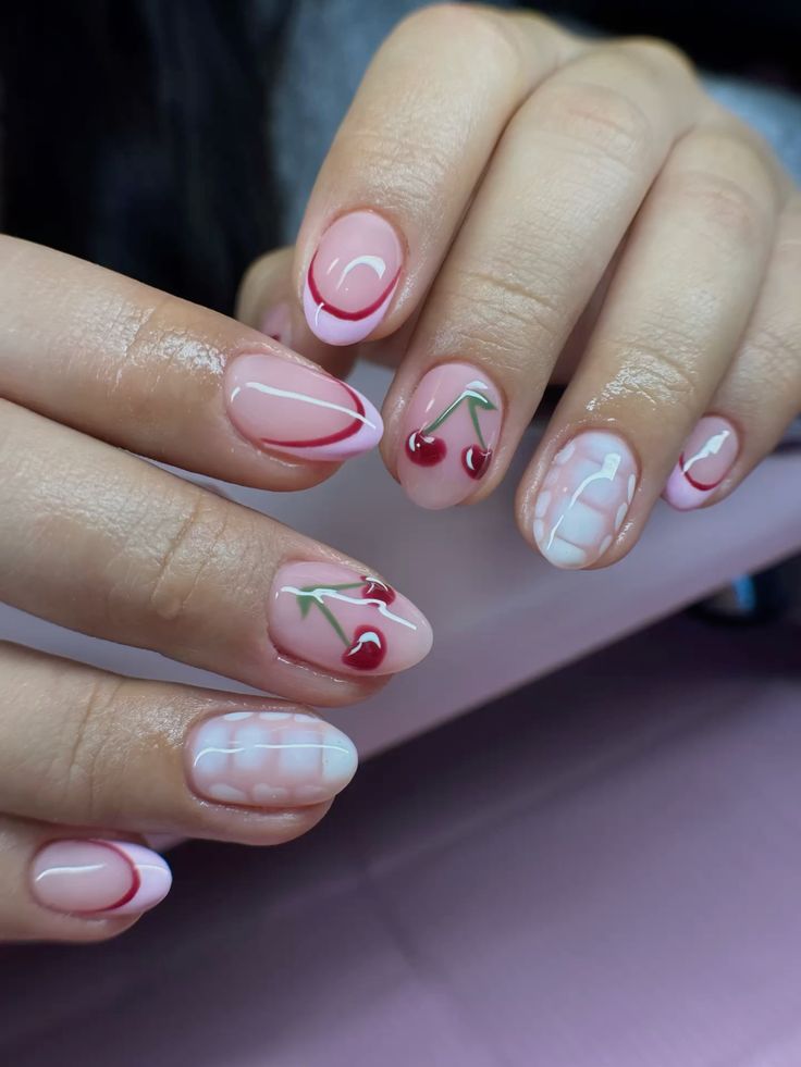 French cherry nail set